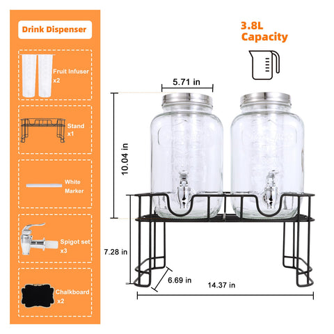MR.KIANGCI infusor-frutas dentro del dispensador para bebidas.