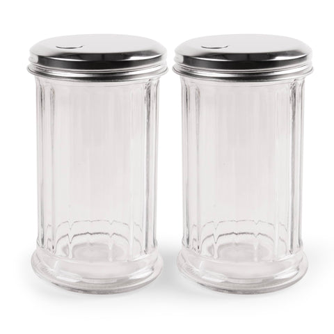 Mr. Kitchen Dispensador de azúcar 12oz en 2 pack con tapas, ideal para servir en la mesa.