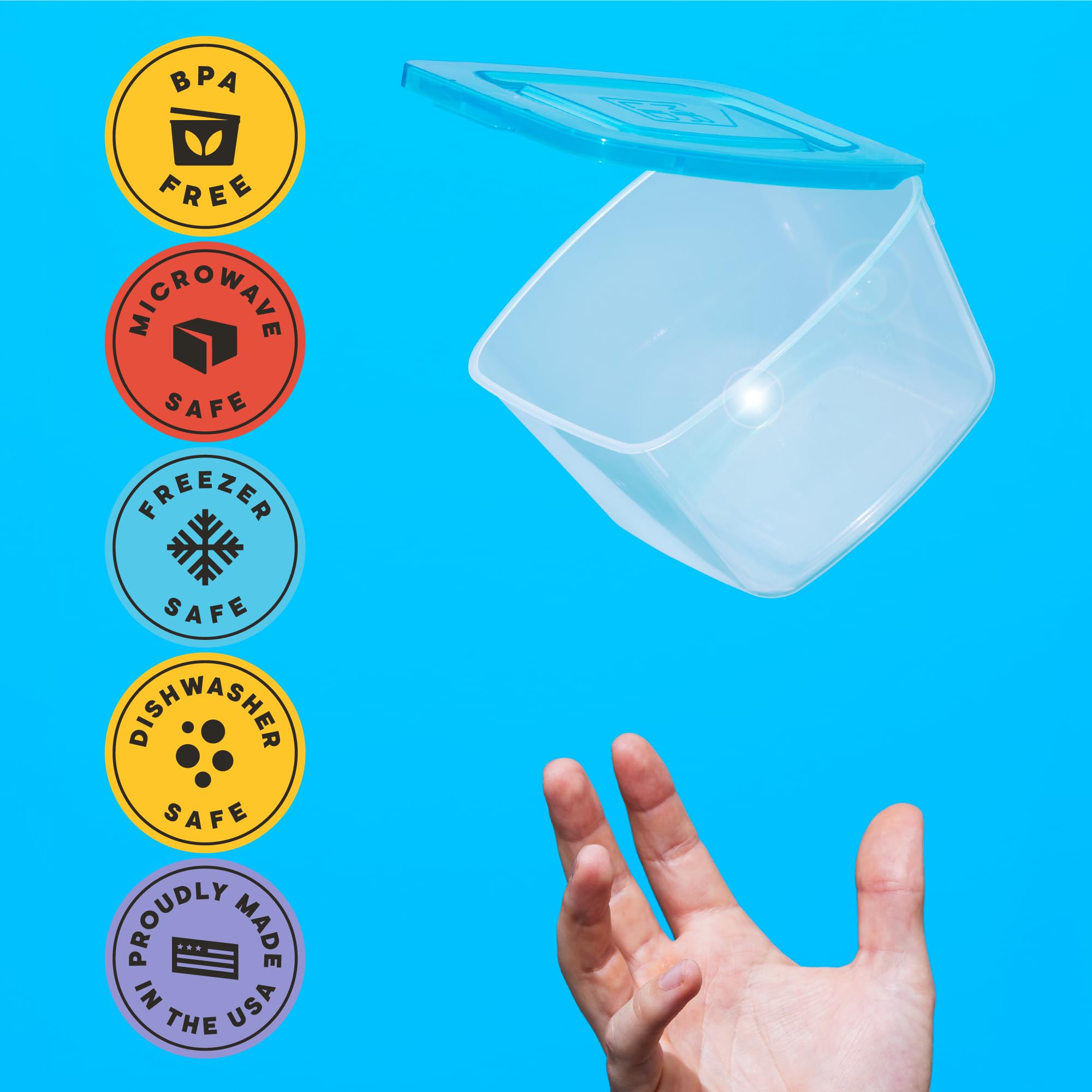 MR. LID contenedor 16 onzas con tapa adherida para comidas completas