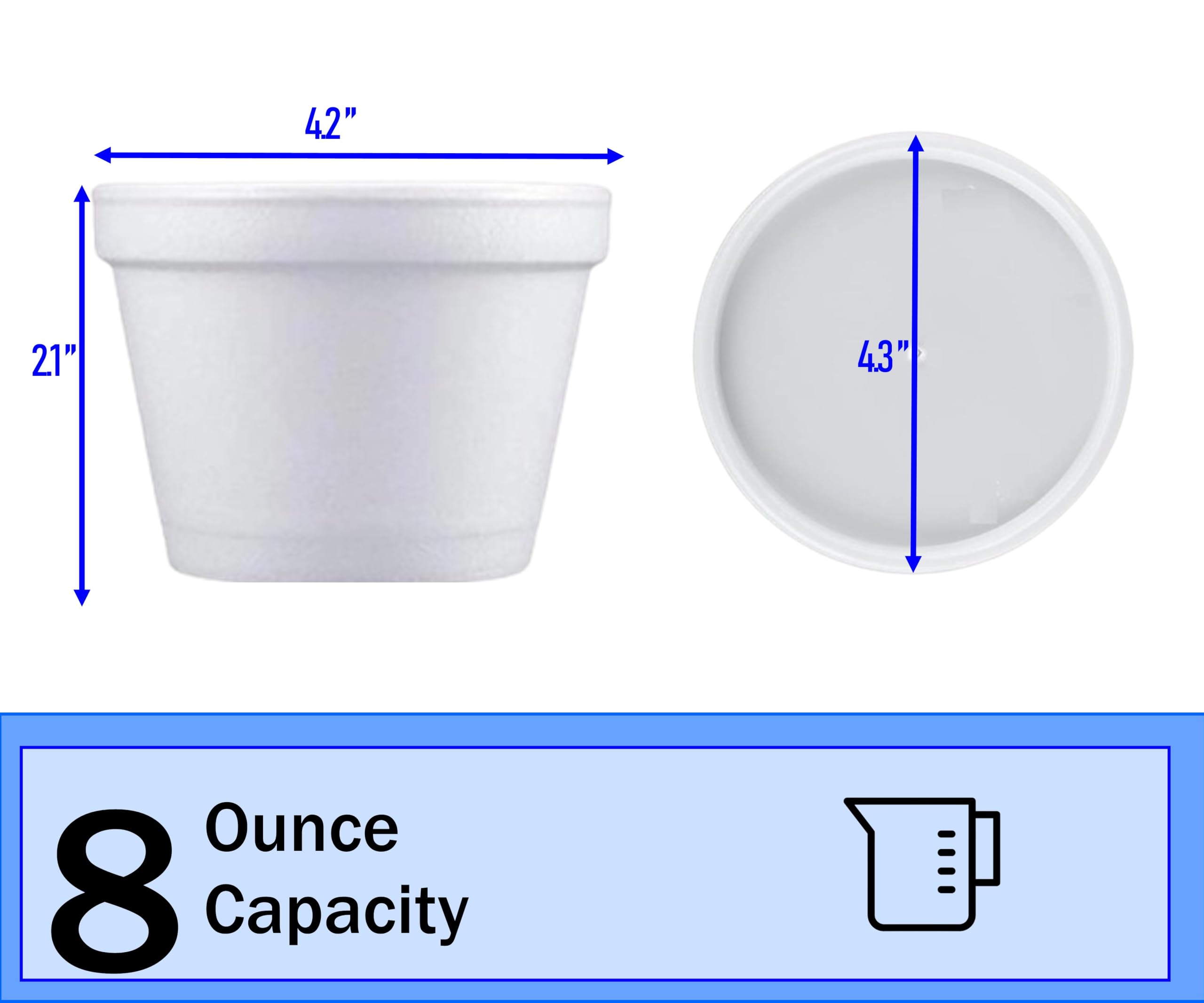 Tapa ventilada para vaso 8 onzas, ideal para conservar temperatura