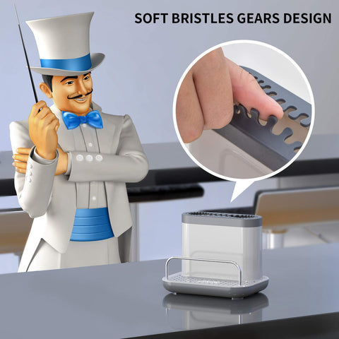 MR.SIGA organizador fregadero con dos compartimentos para cepillos y accesorios