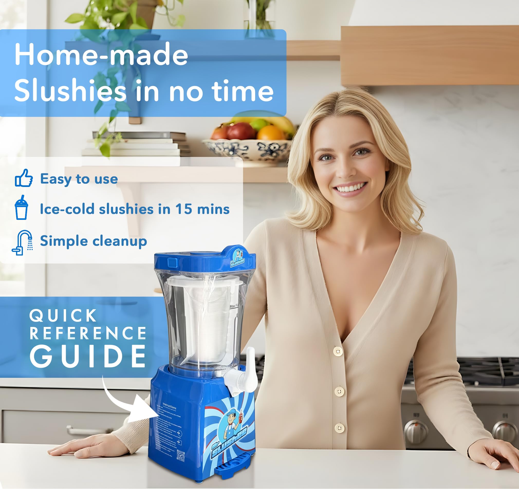 Experiencia familiar con slushies refrescantes para la familia.