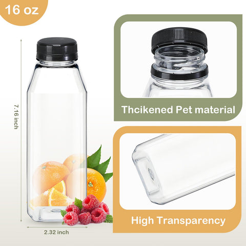 Mrhuazhai envases plásticos transparentes permiten ver la cantidad de líquido