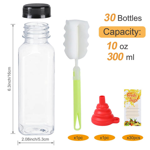 Envases de plástico transparentes Mrhuazhai de 10 onzas para ver el contenido.