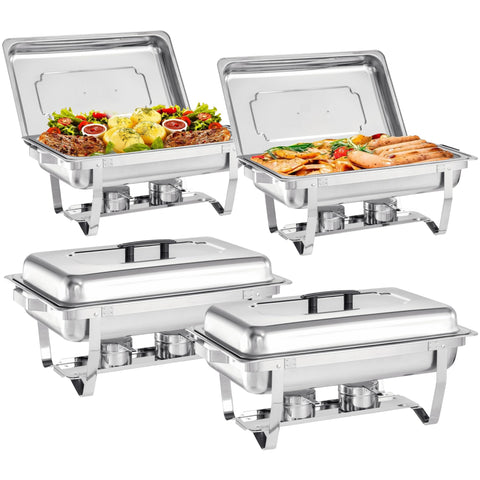 MRIISEL fuentes calefactoras para buffet, conjunto de 4 unidades, ideal para eventos y catering