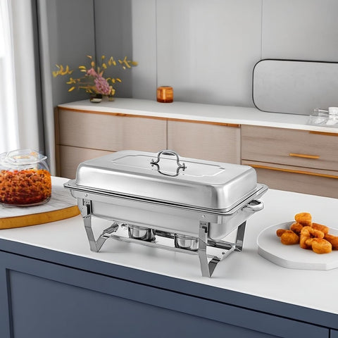 MRIISEL mangos de metal ergonómicos en chafer, fácil manejo durante el servicio.