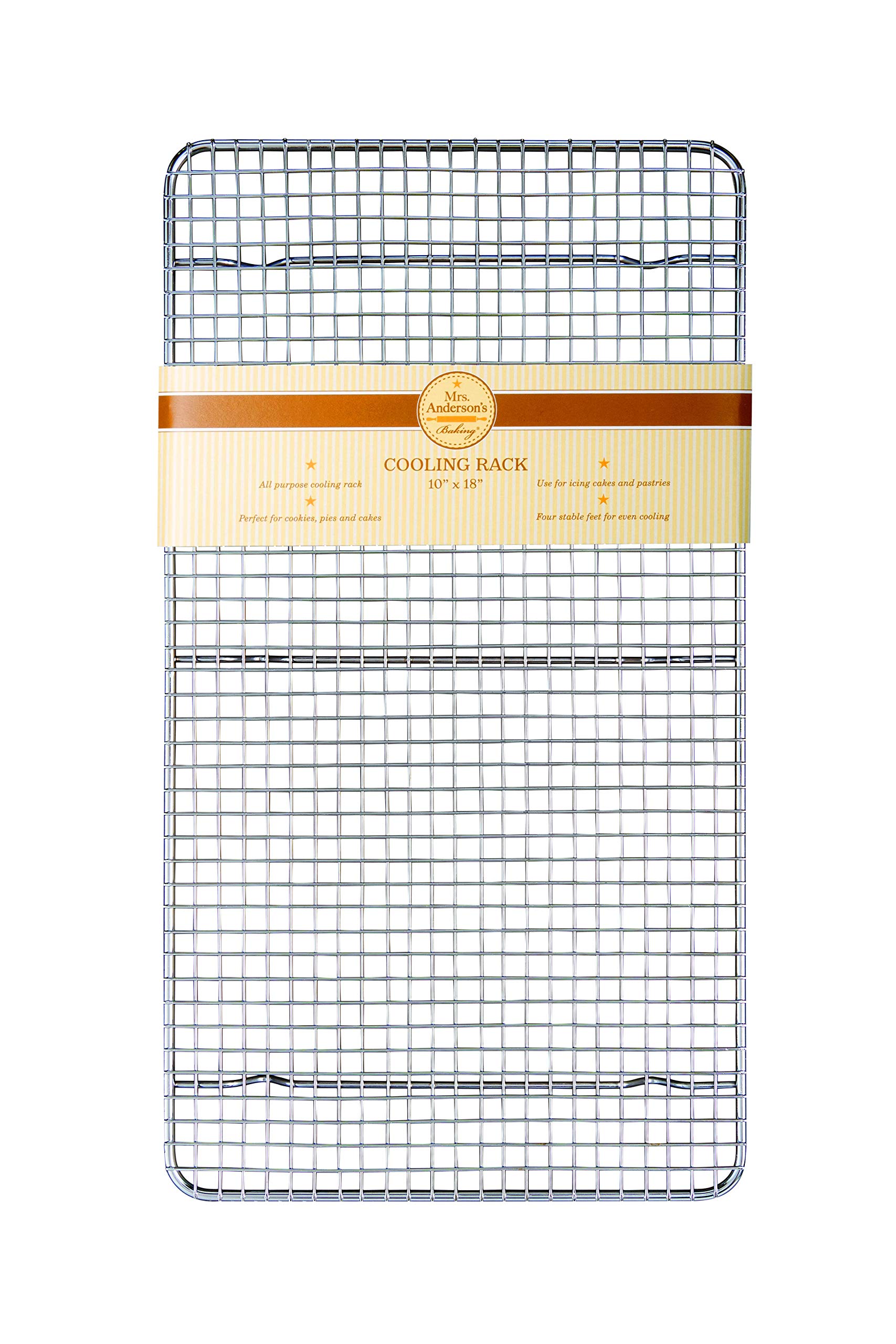 Acero cromado de 3.6 mm ofrece durabilidad para hornear sin oxidación.