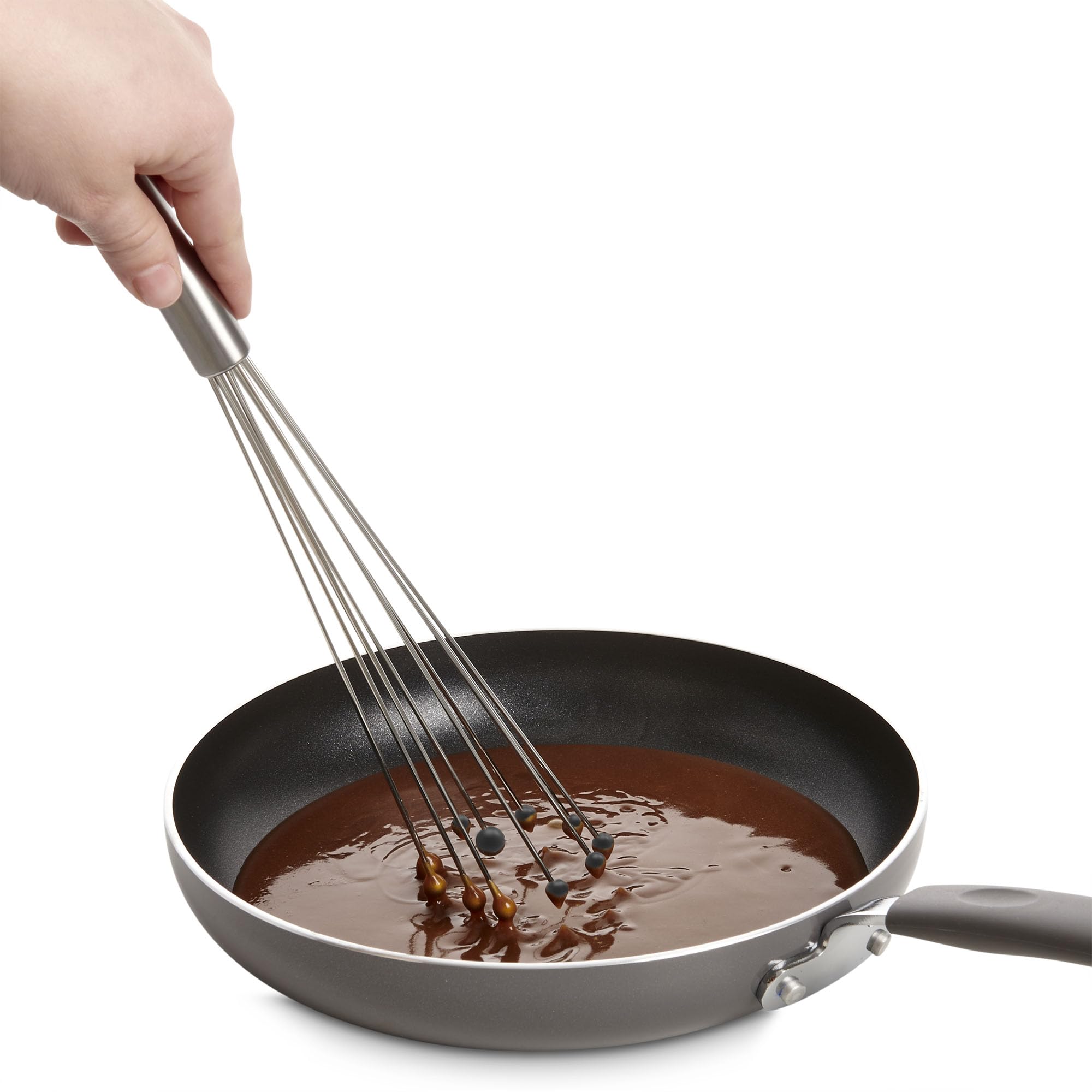 Batidor de acero inoxidable con silicona resistente de Mrs. Anderson's Baking.