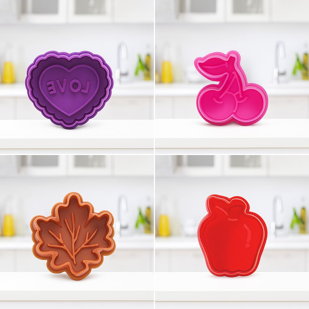 Cortadores de masa Mrs. Anderson’s Baking forma cereza para relieve.