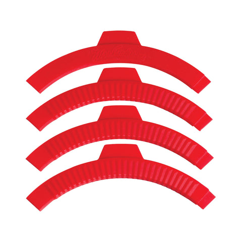Escudo para masa ajustable de Mrs. Anderson's Baking evita desbordes al hornear.
