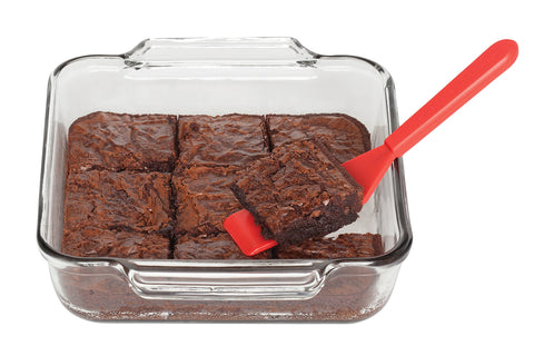 Espátula para brownies de Mrs. Anderson's Baking con silicona antiadherente, facilita deslizamiento sin pegar.