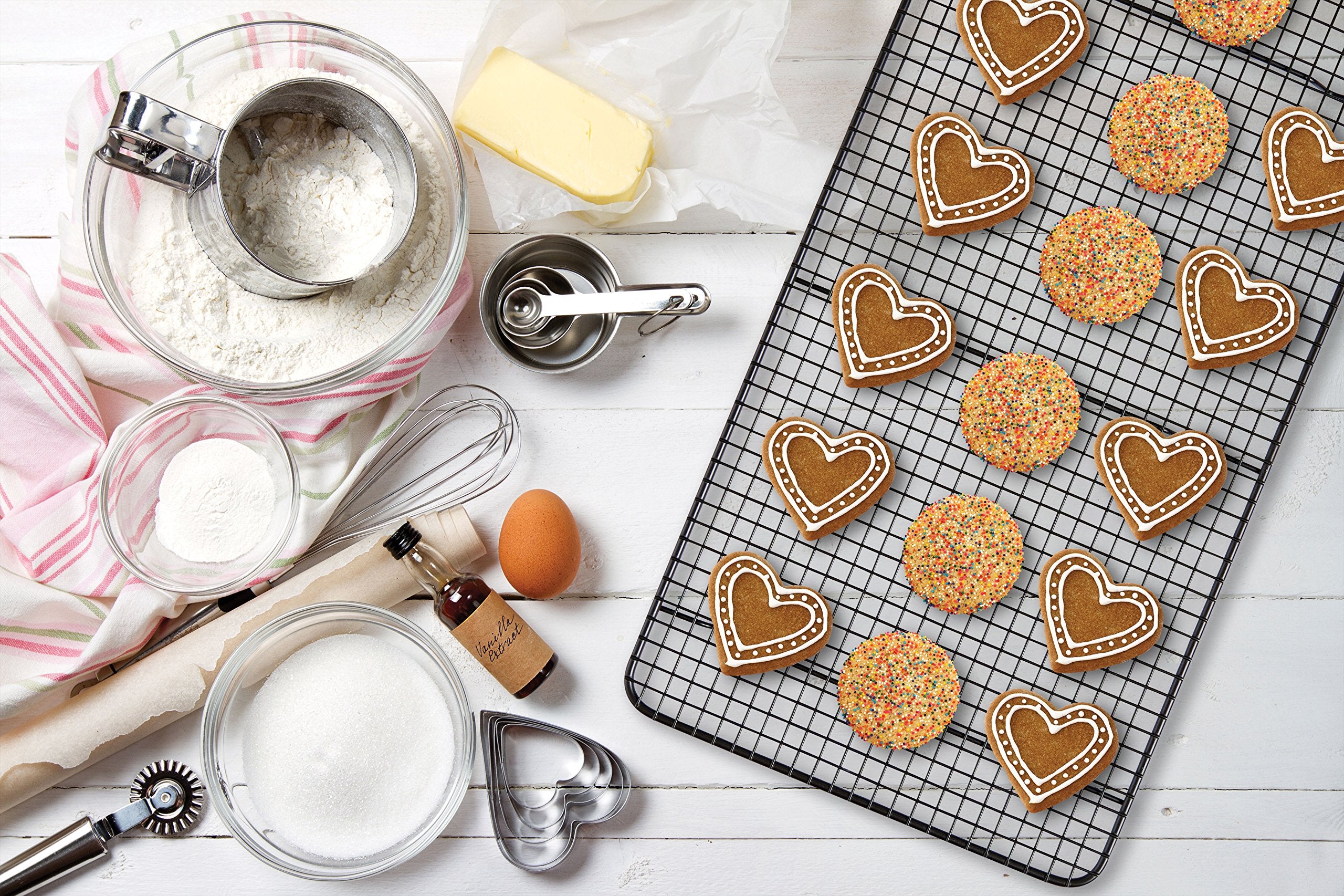 Rejilla para decorar galletas y postres con superficie antiadherente.