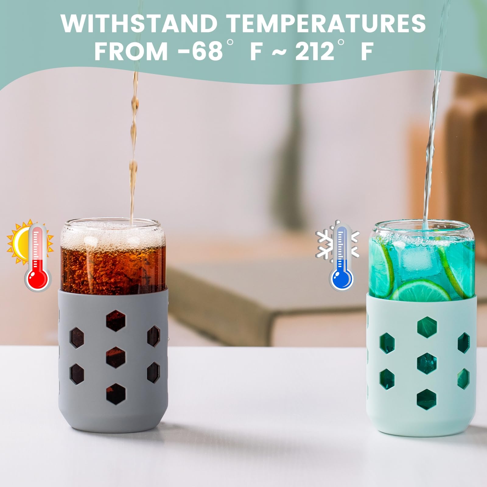 Conjunto práctico para regalar: vasos Mrsdry con tapas