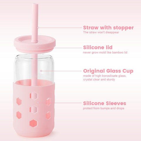 Manga de silicona para vaso MrsDry, protege el cristal y facilita el agarre.