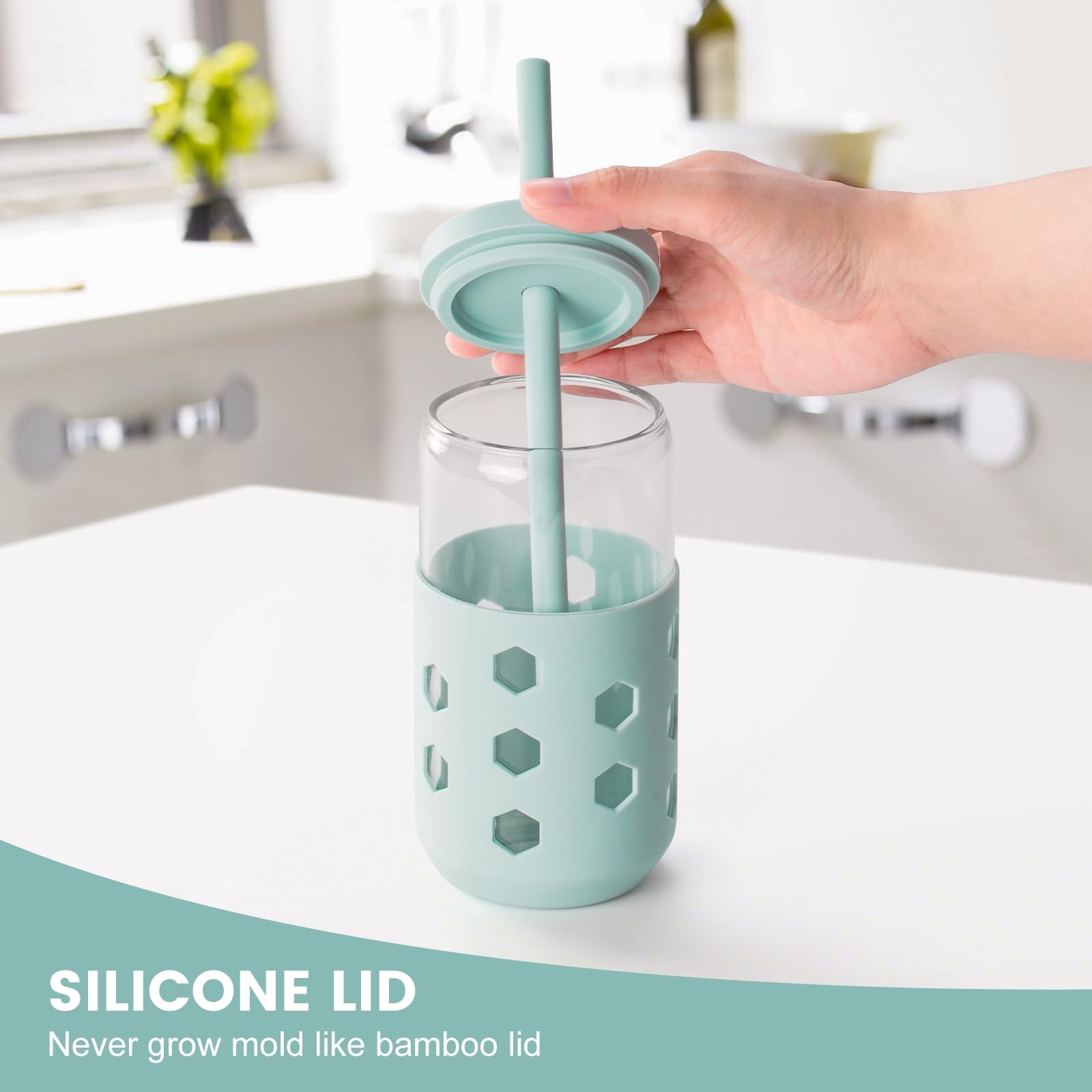 Pajilla reutilizable de silicona para vasos Mrsdry