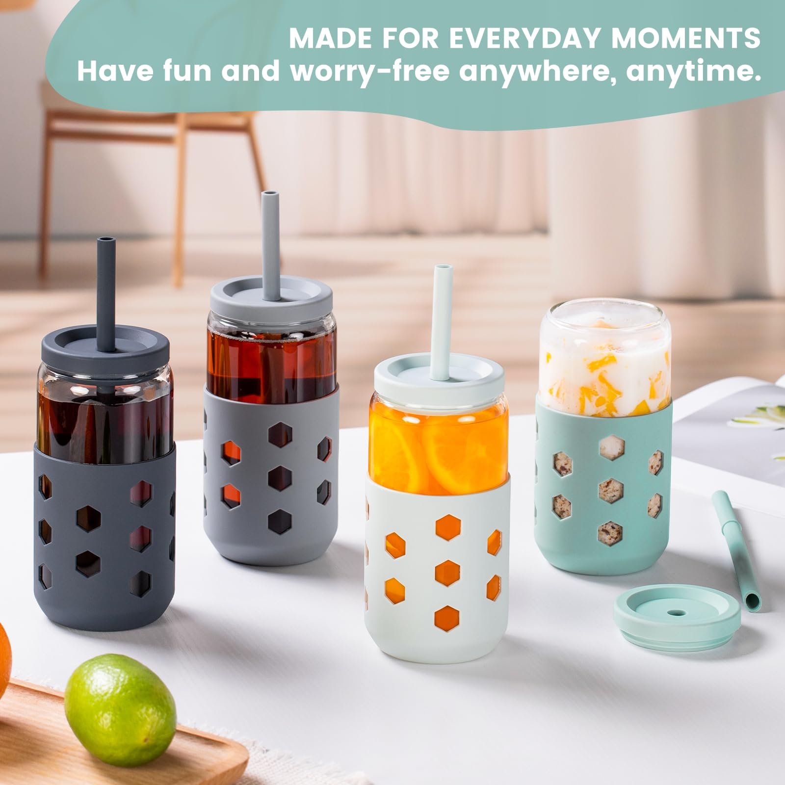 Vaso Mrsdry resistente a golpes con funda antideslizante