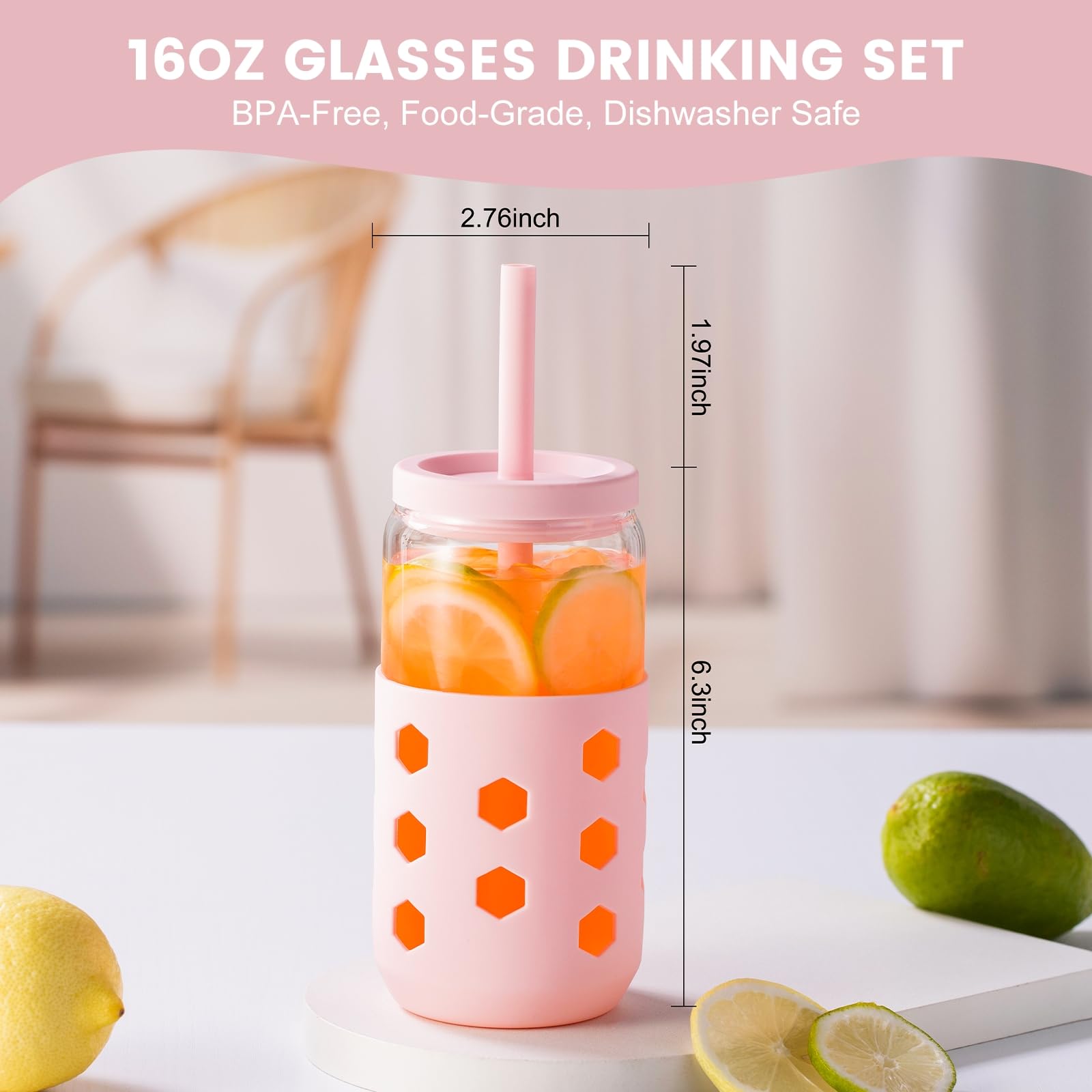 Cristal de borosilicato de alta claridad para un servicio elegante.