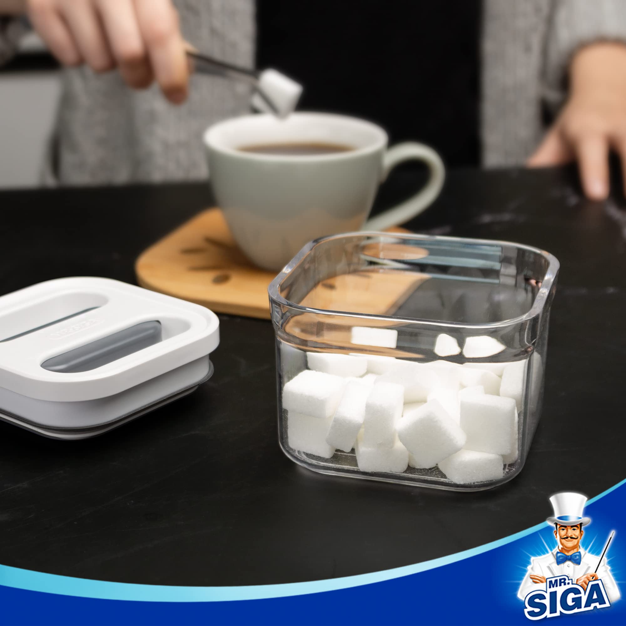 MR.SIGA material libre de BPA asegura almacenamiento seguro de alimentos.