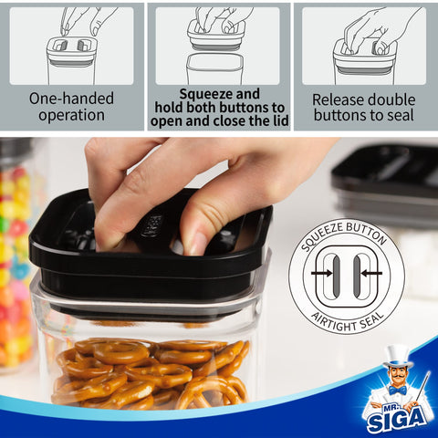MR.SIGA materiales libres de BPA garantizan almacenamiento seguro de alimentos.