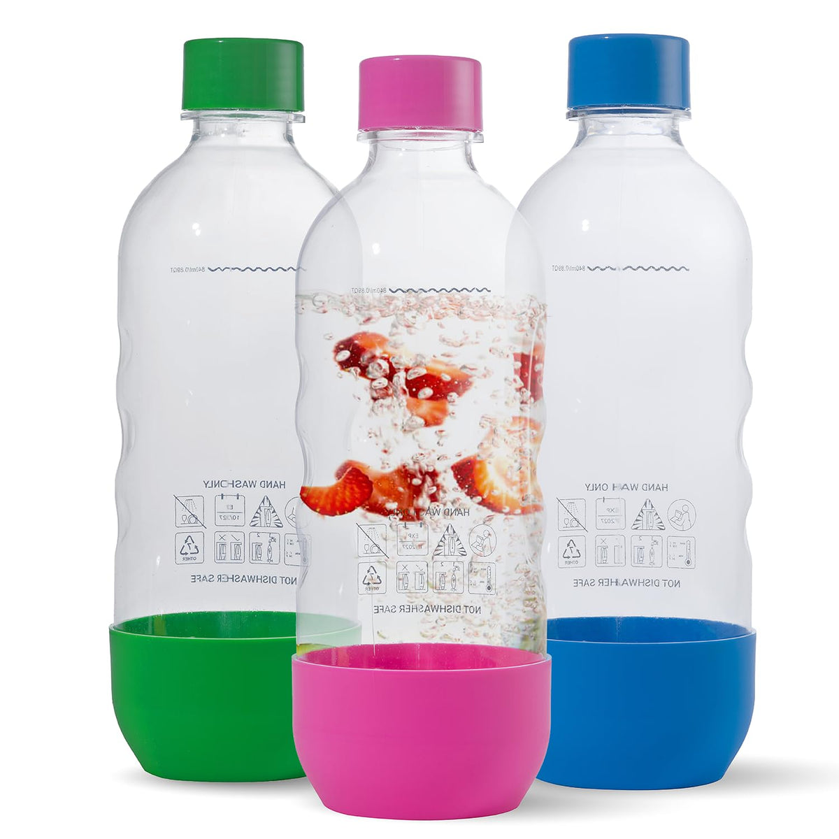 MRX Solutions botellas Sodastream 1L azul, fáciles de usar en casa