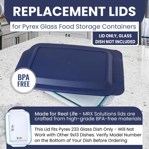 Tapa MRX Solutions Pyrex 233 apta para lavavajillas y microondas