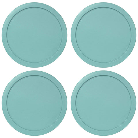 MRX Solutions tapas turquesa para Pyrex de 4 pulgadas, sellado hermético para conservar frescura