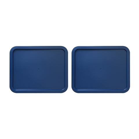 MRX Solutions tapas Pyrex 6 tazas rectangular azul con ajuste perfecto para almacenamiento.