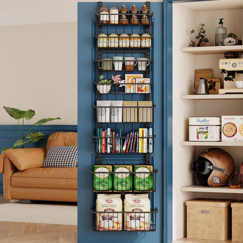 MSERCUOR Organizador despensa puerta es práctico para ordenar cosméticos y productos de limpieza.