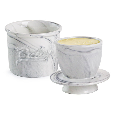 MSJGA mantequilla cerámica con tapa retro conserva a temperatura ambiente.