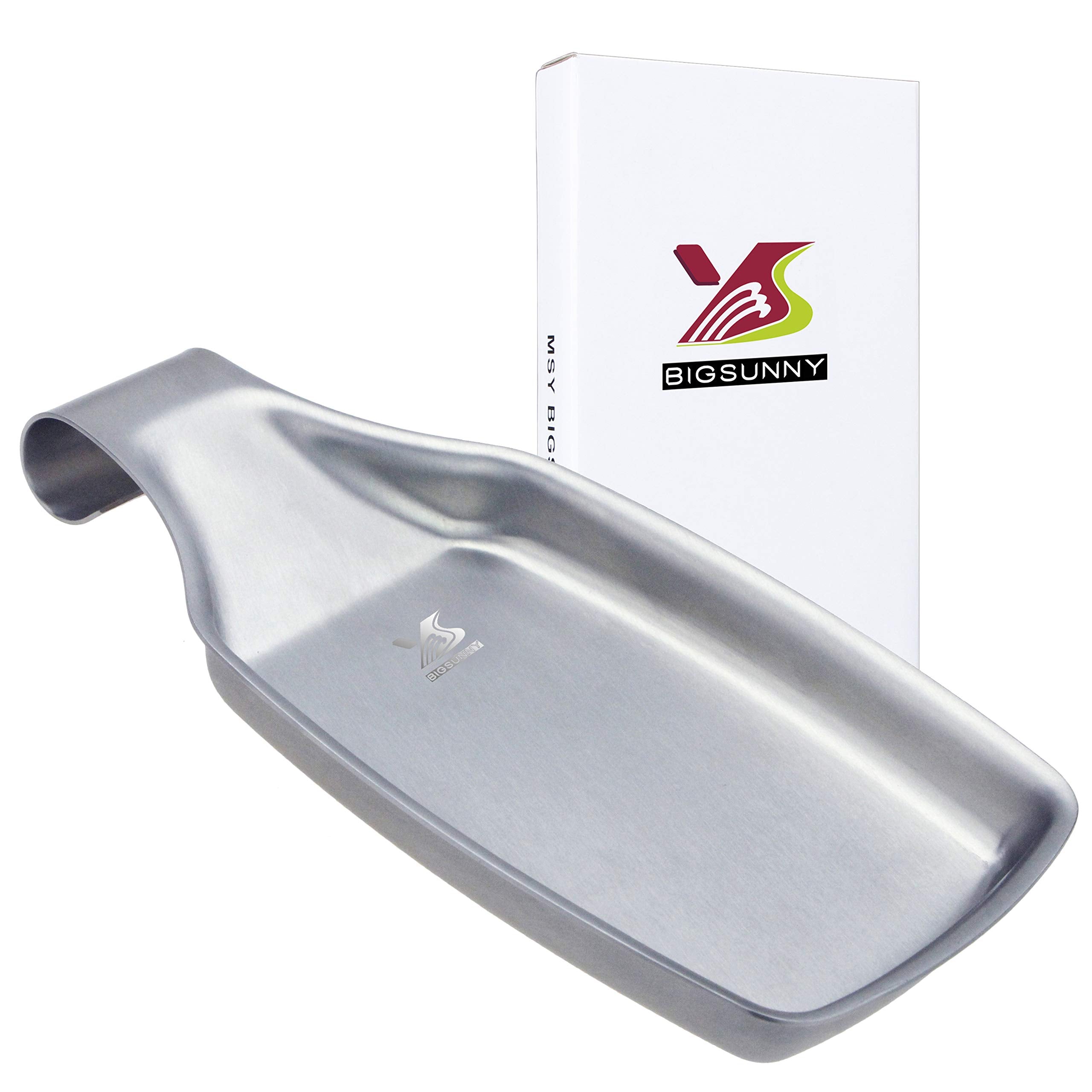 MSY BIGSUNNY reposacucharas de acero inoxidable 304, tamaño extragrande para utensilios grandes.