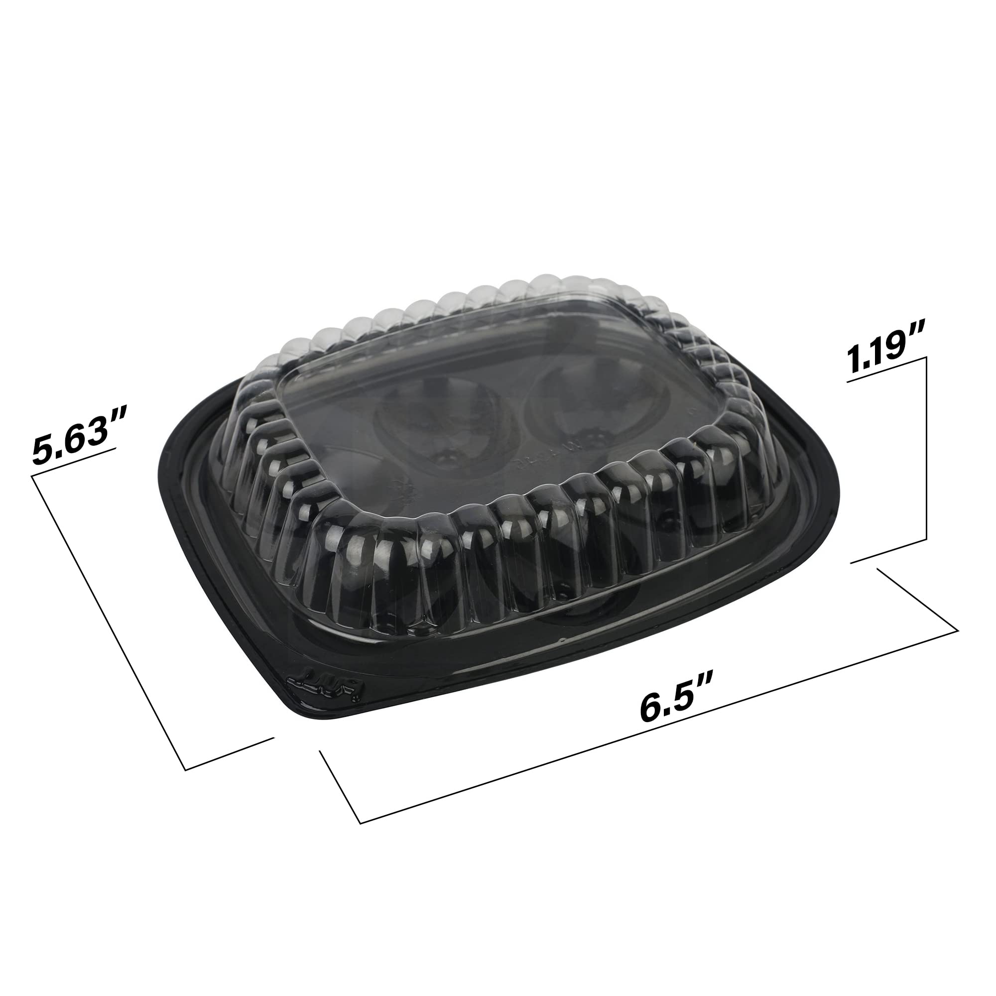 MT Products bandeja para huevos rellenos con capacidad de seis mitades, perfecta para servir.