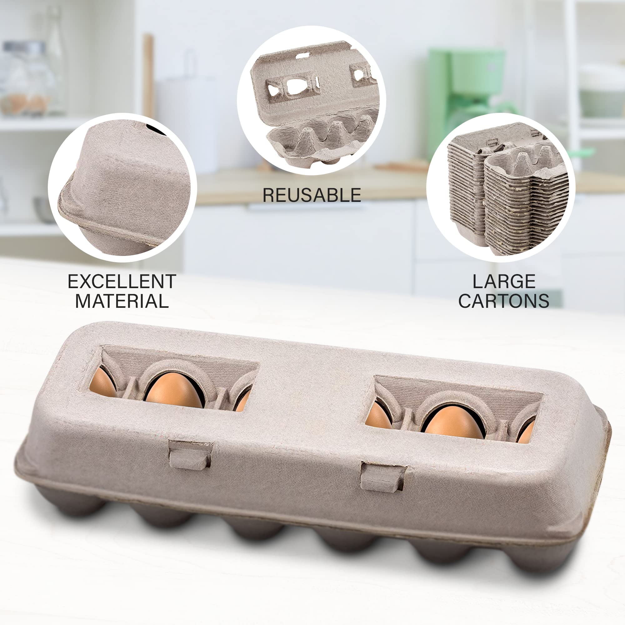MT Products Cartones Huevo Natural personalizables para marcar tu marca