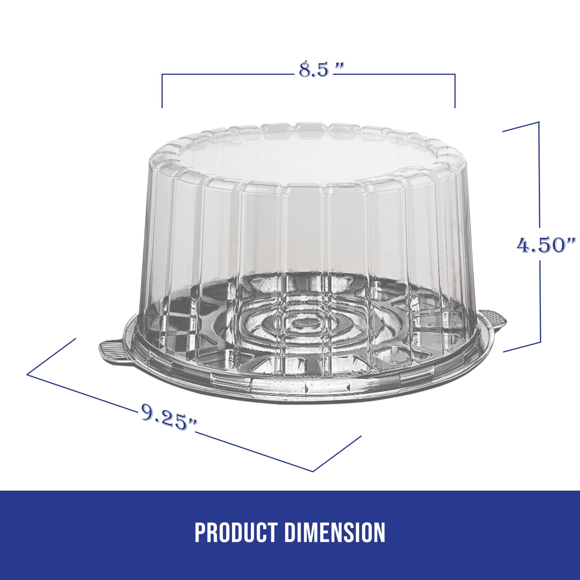 MT Products contenedor pastel 8 pulgadas base transparente y estable para transporte