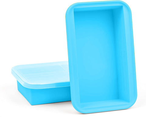 MT.BAY contenedores de silicona con tapas transparentes para congelar 6 tazas, fáciles de identificar