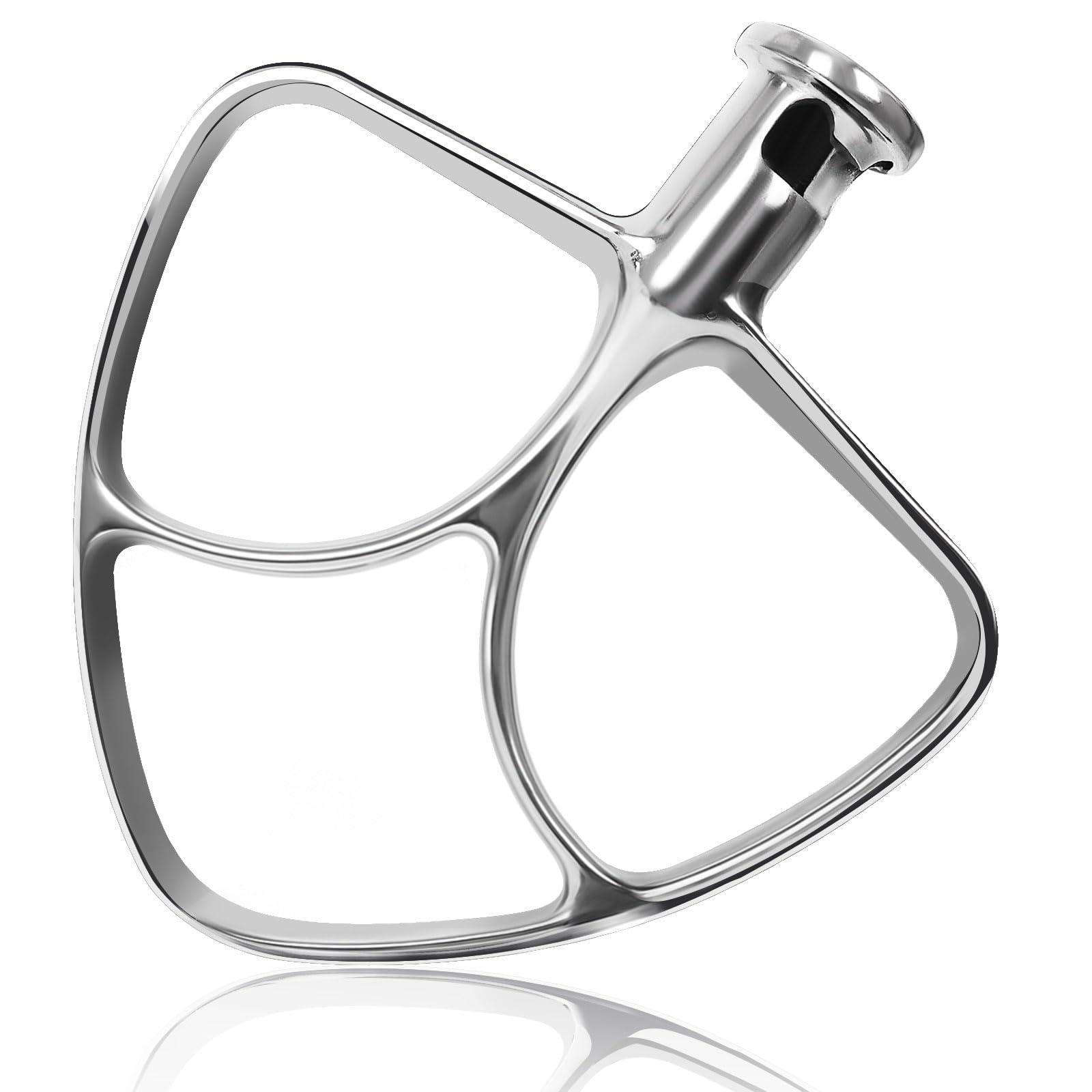 Mttobo mezclador plano de acero inoxidable para KitchenAid 4.5-5 Qt, robusto y fiable.