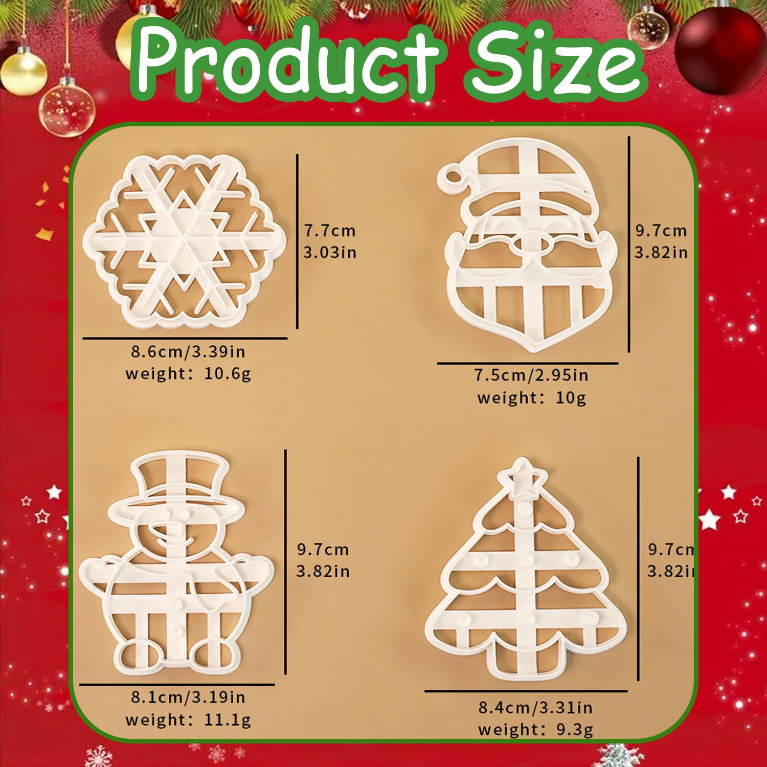 Cortadores Mtruil de árbol de Navidad 3D para galletas.