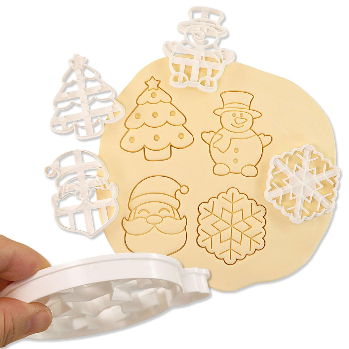 Cortadores Mtruil de navidad en copo de nieve 3D para galletas decorativas.
