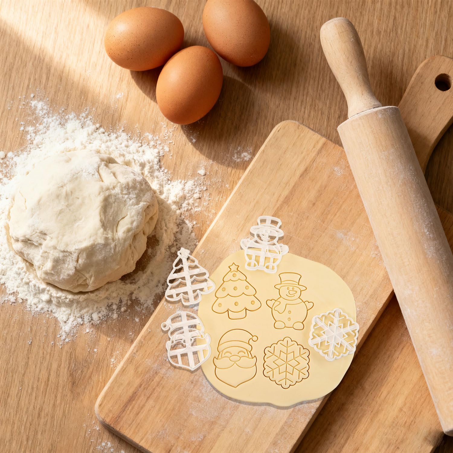 Cortadores Mtruil de hombre de nieve 3D para galletas temáticas.