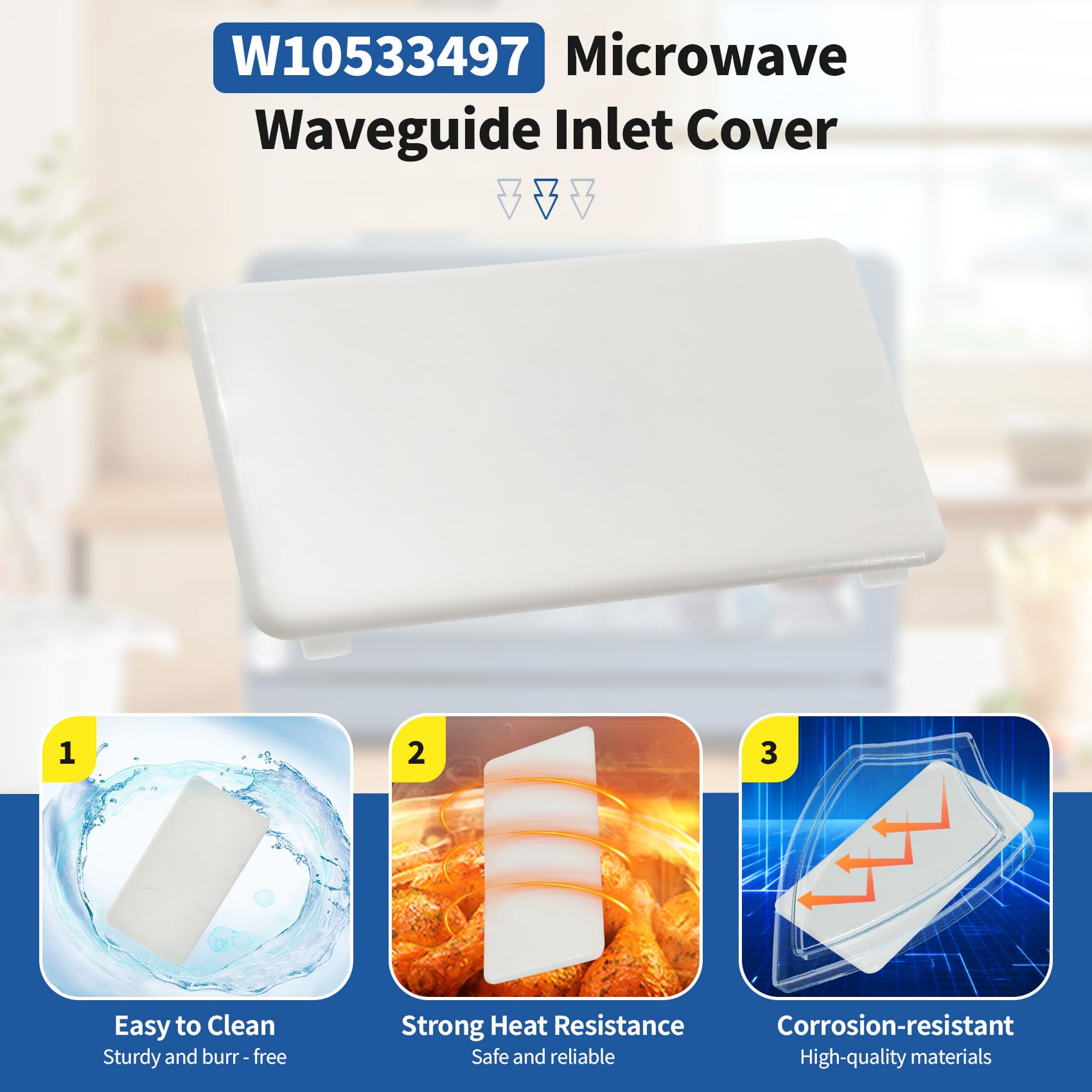 MTZUL W10533497, protección del magnetrón con guía de onda para mayor seguridad.