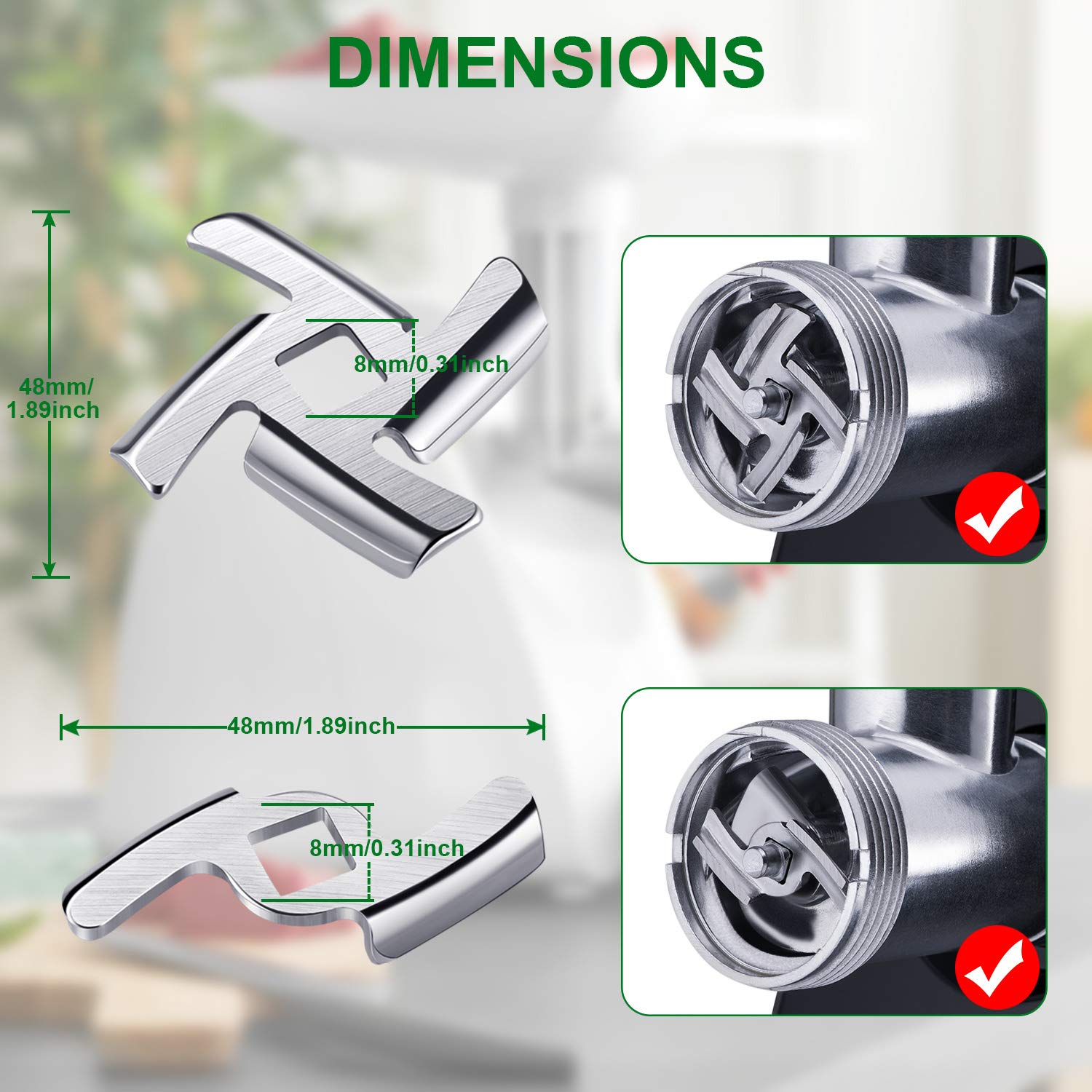 Discos/placas Mudder en 5 estilos para distintas texturas de carne.