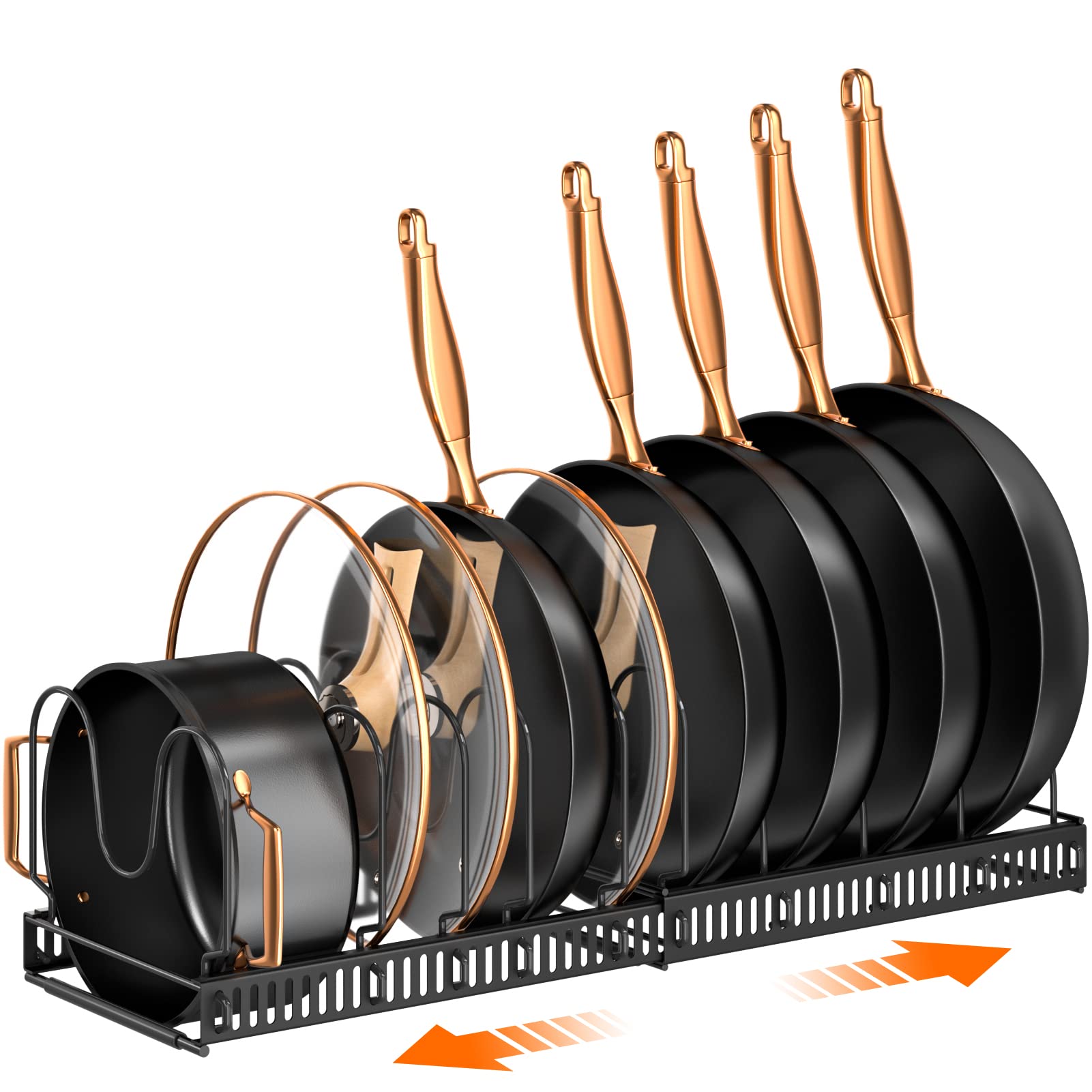MUDEELA organizador de tapas ampliable para gabinete, ahorro de espacio