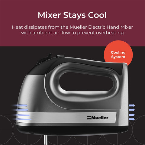 Diseño compacto de Mueller batidora de mano para cocinas pequeñas