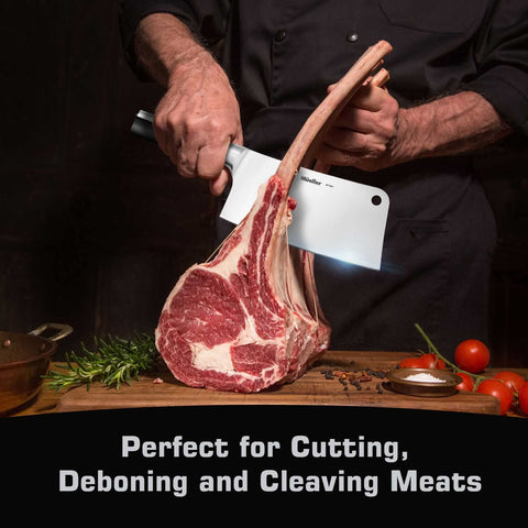 Mueller cuchillo carnicero con mango ergonómico para uso prolongado
