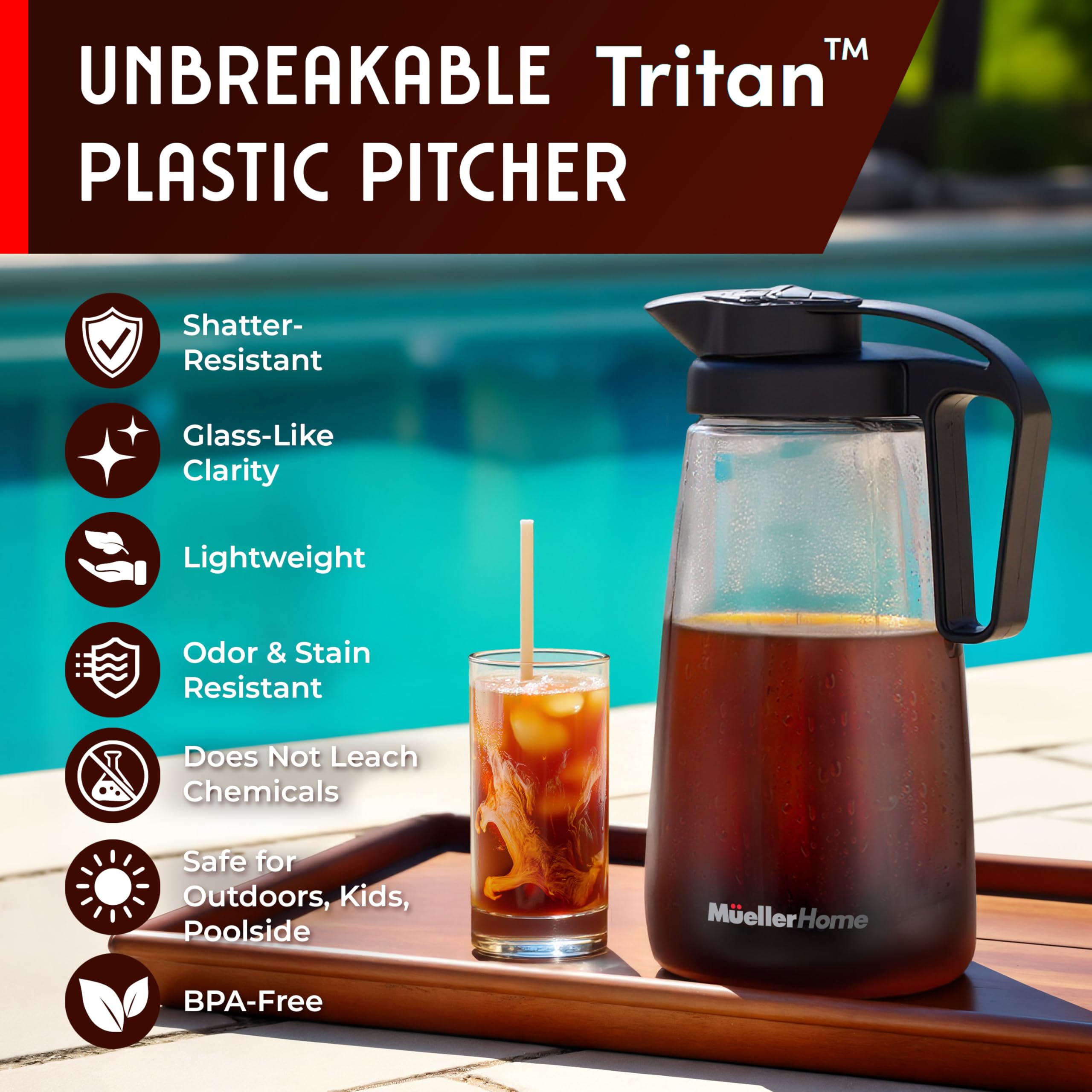 MUELLER HOME tapa ajustable para controlar la intensidad de la infusión