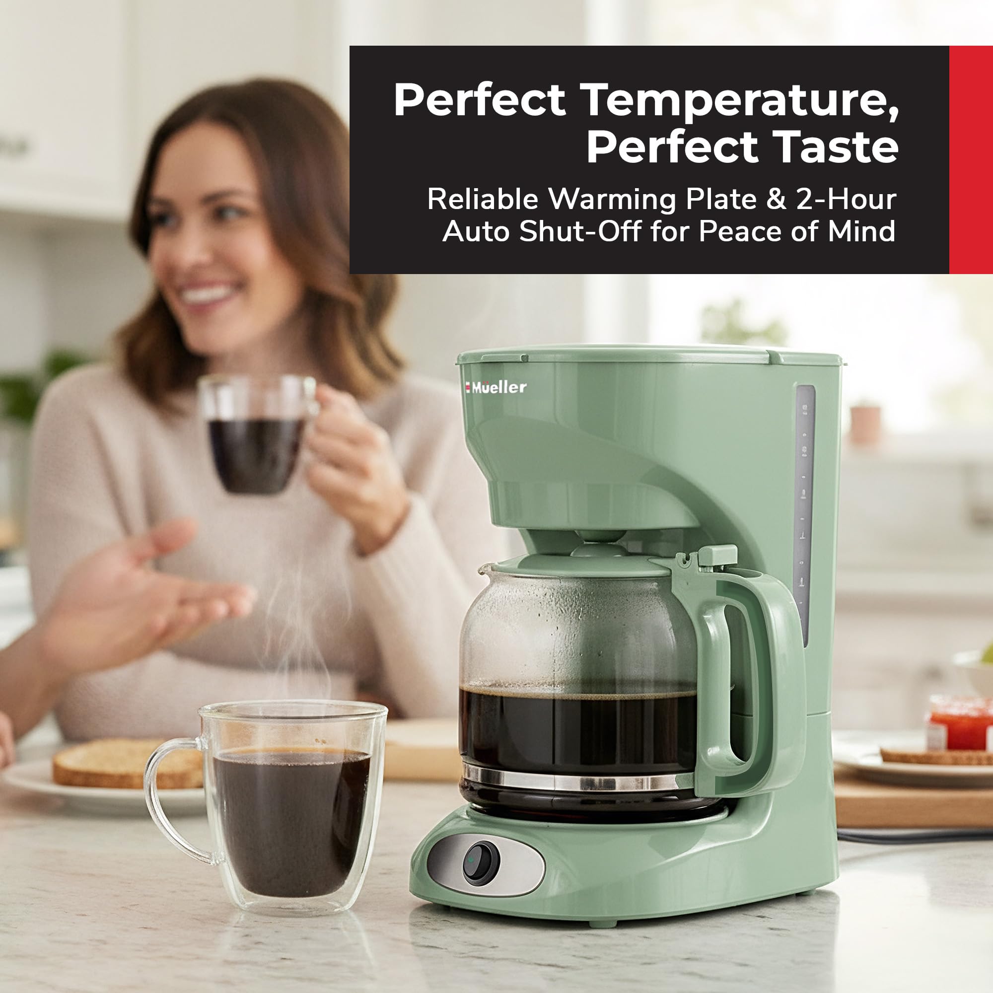 MUELLER HOME filtro permanente reutilizable para aroma más puro