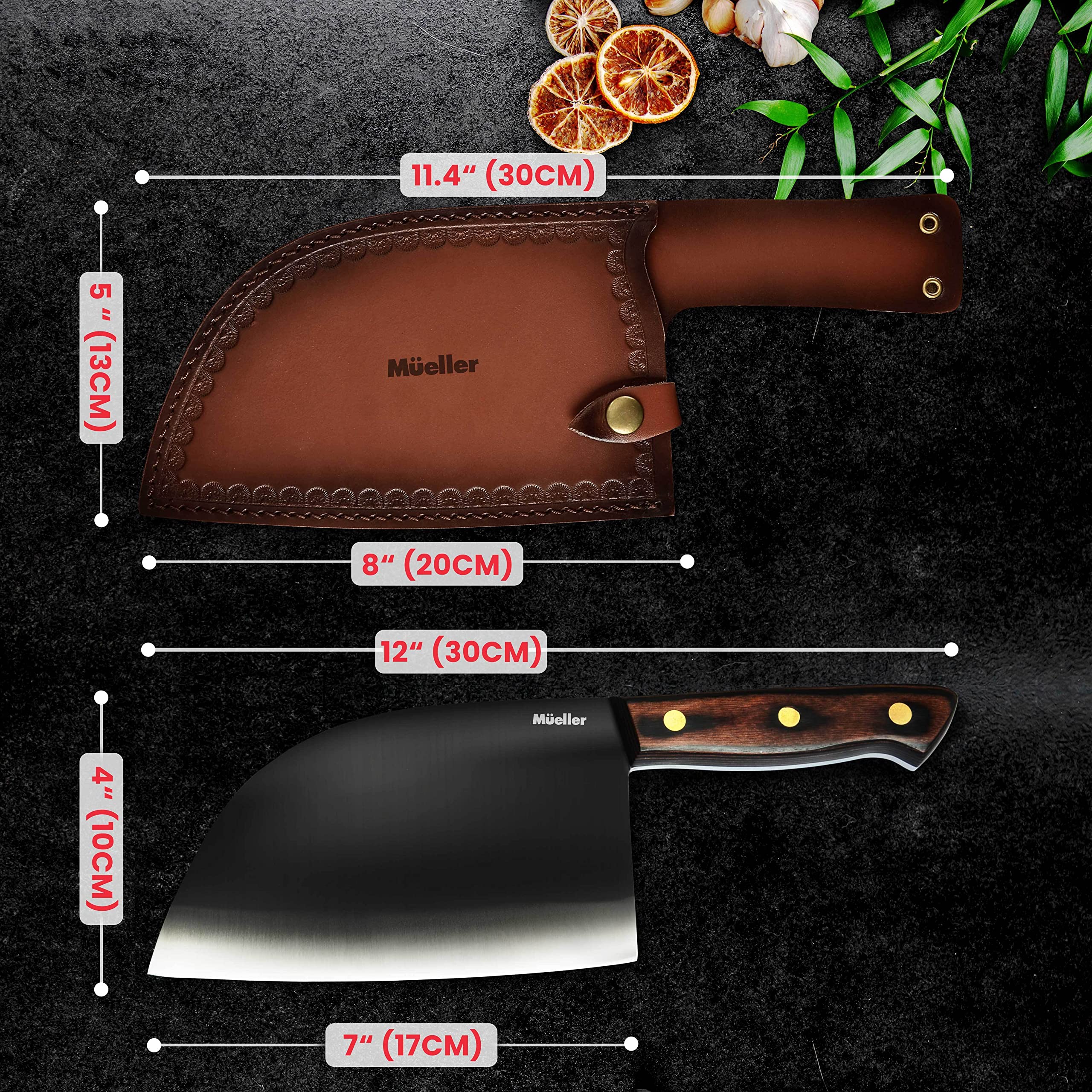 Mueller Home Funda de cuero protege la hoja durante el almacenamiento