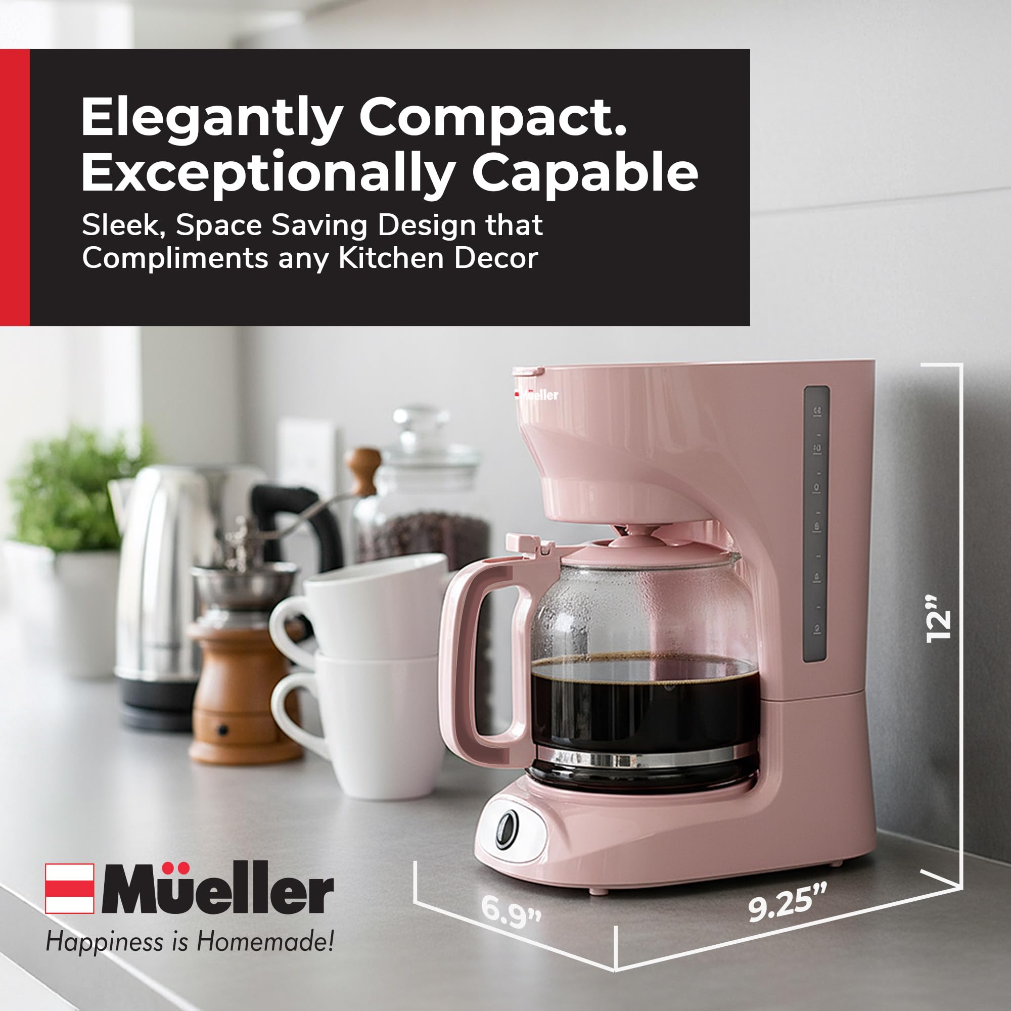MUELLER HOME mango ergonómico para verter sin esfuerzos.