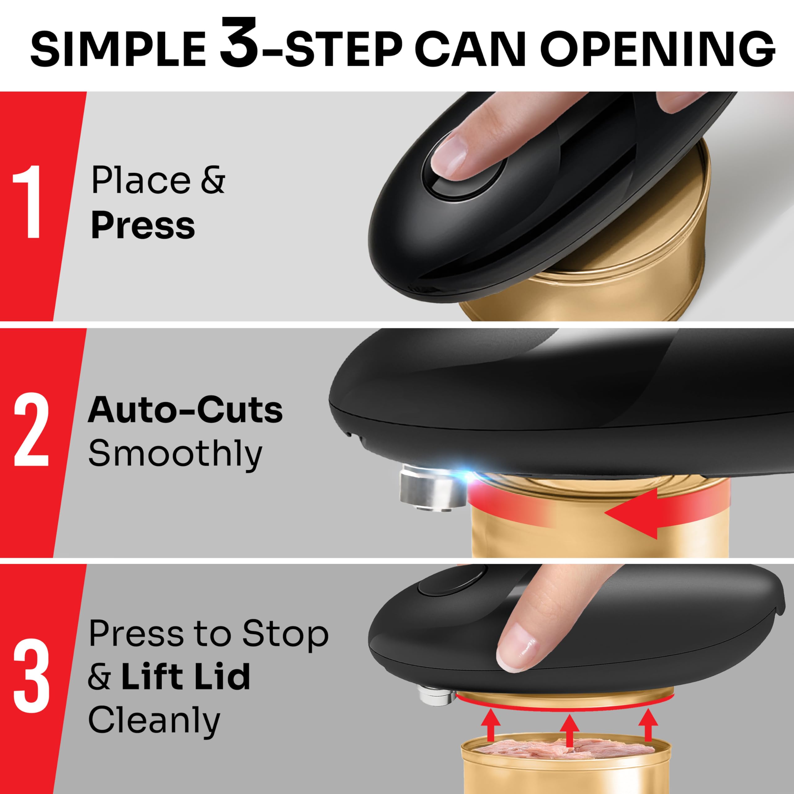 MUELLER HOME SmoothEdge, uso con una pulsación para manos cansadas