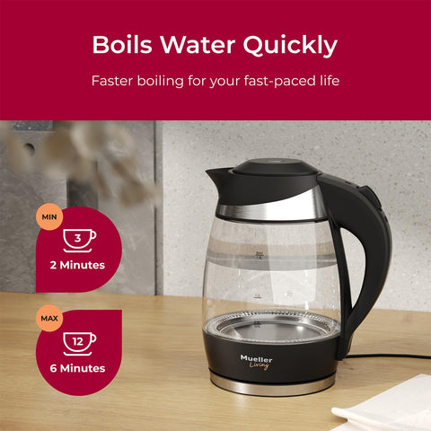 Capacidad para 7 tazas en Mueller Living para reuniones