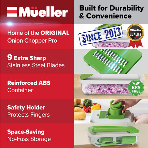 Mueller mandolina para rebanar verduras de forma uniforme